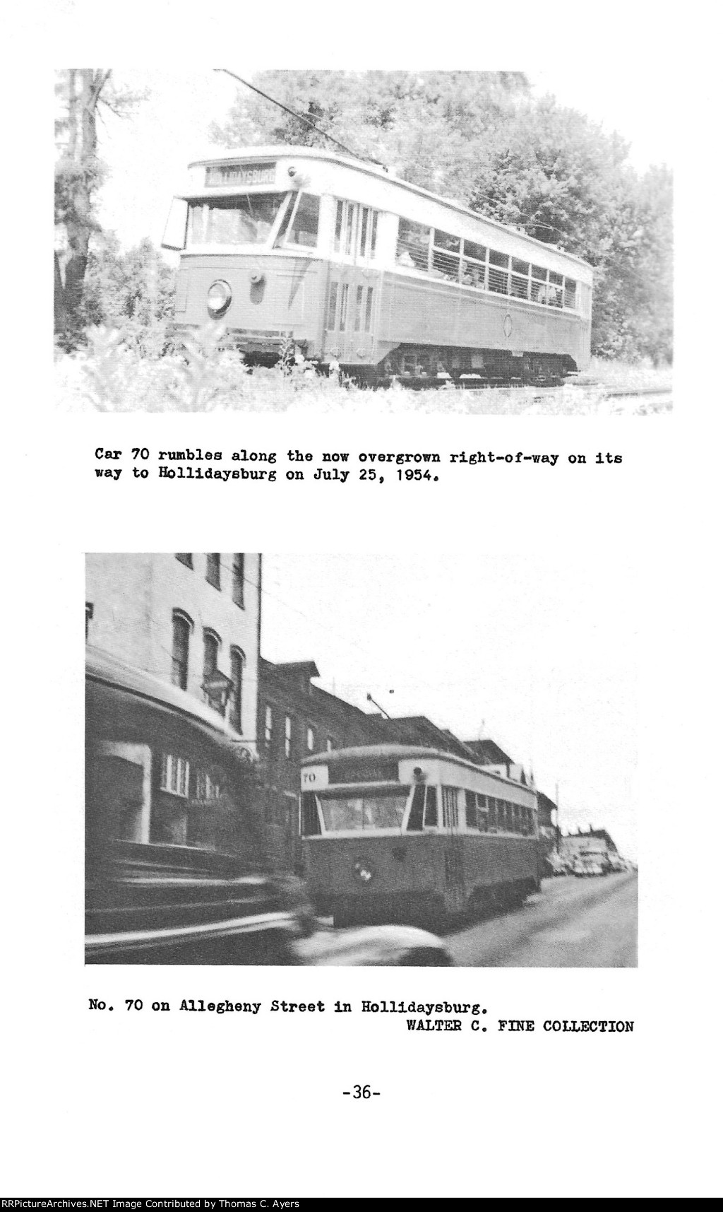 "Altoona's Trolleys," Page 36, 1980